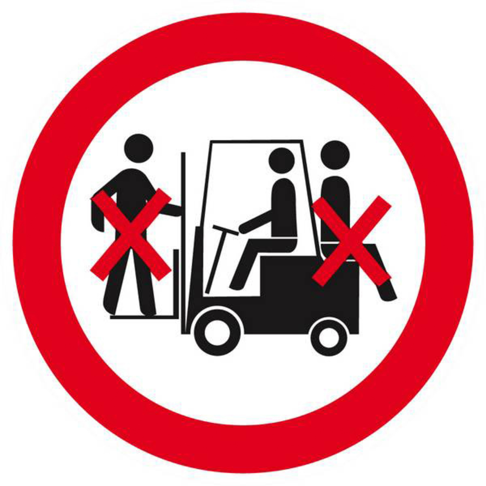 Panneau rigide INTERDIT DE TRANSPORTER DES PERSONNES D.80mm TALIAPLAST - 624321
