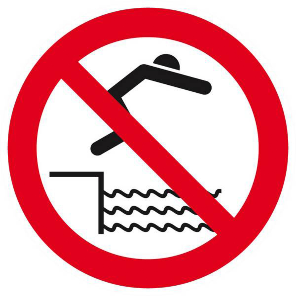 Panneau rigide INTERDIT DE PLONGER D.80mm TALIAPLAST - 624339