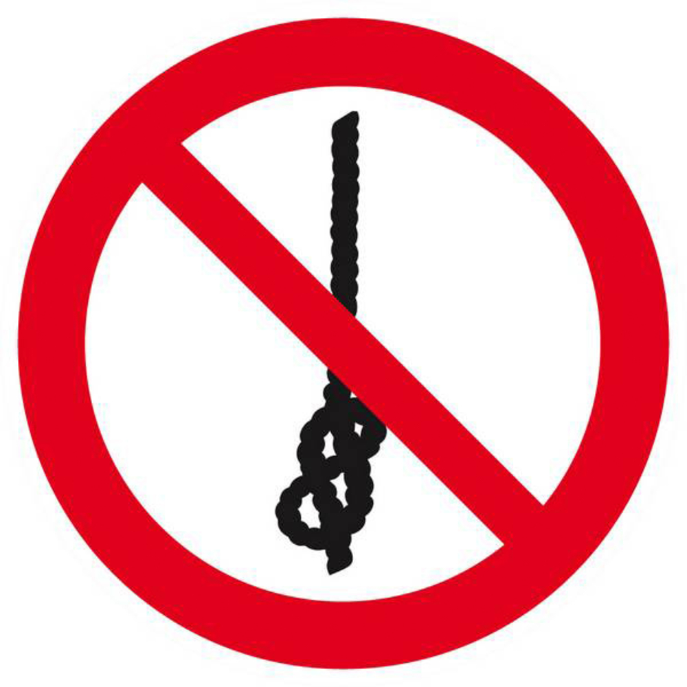 Panneau rigide NE PAS FAIRE DES NÅ'UDS SUR LA CORDE D.80MM TALIAPLAST - 624354