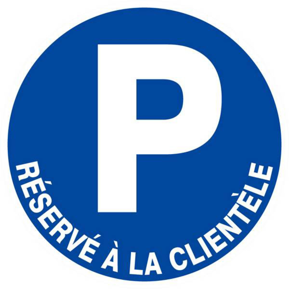 Panneau rigide PARKING RESERVE A LA CLIENTELE D.80mm TALIAPLAST - 624518