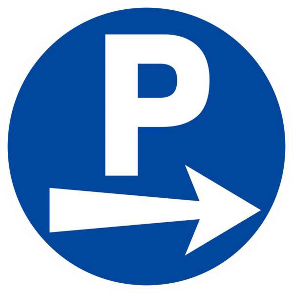 Panneau rigide PARKING FLECHE A DROITE D.80mm TALIAPLAST - 624522