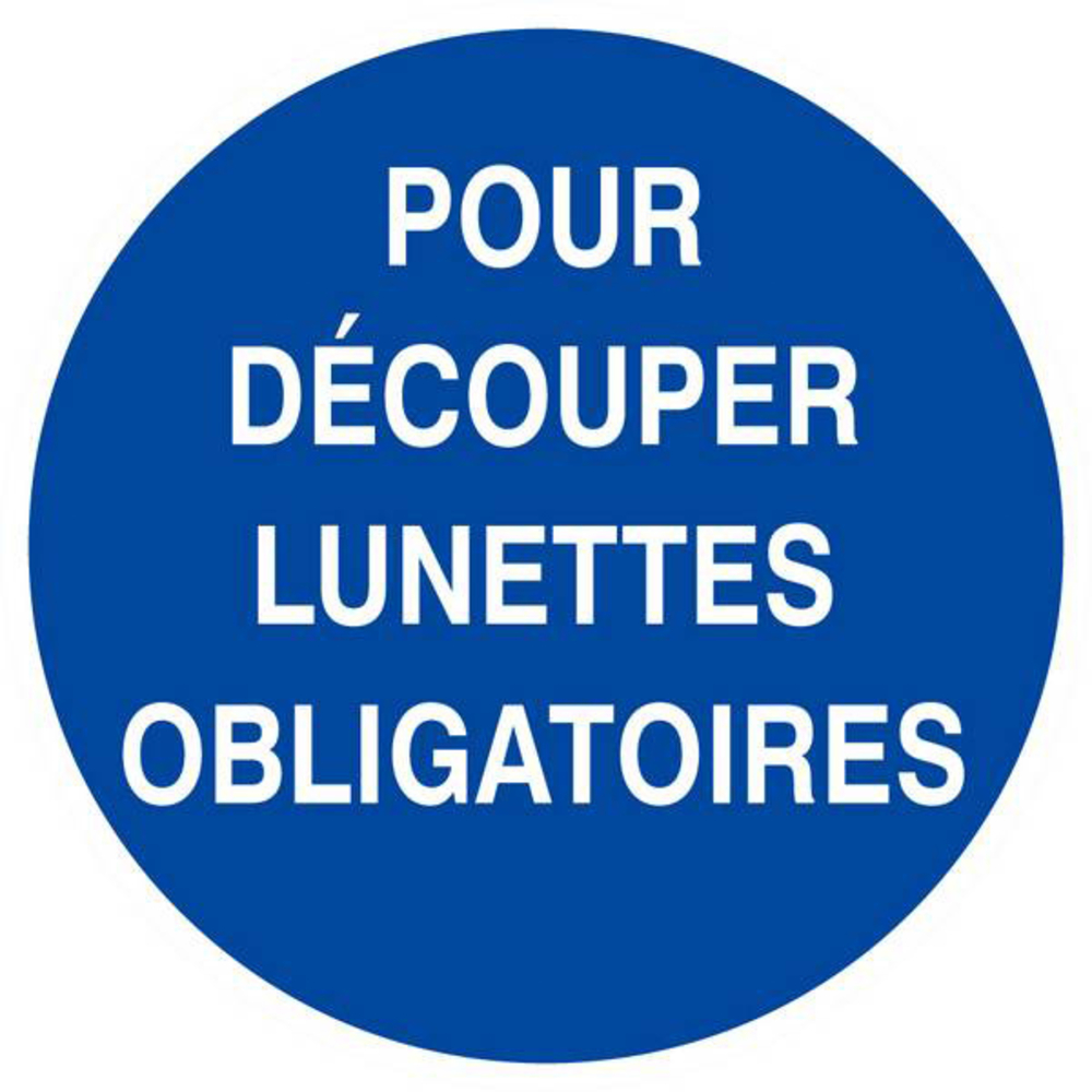 Panneau rigide POUR DECOUPER LUNETTES OBLIGATOIRES D.80mm TALIAPLAST - 624531