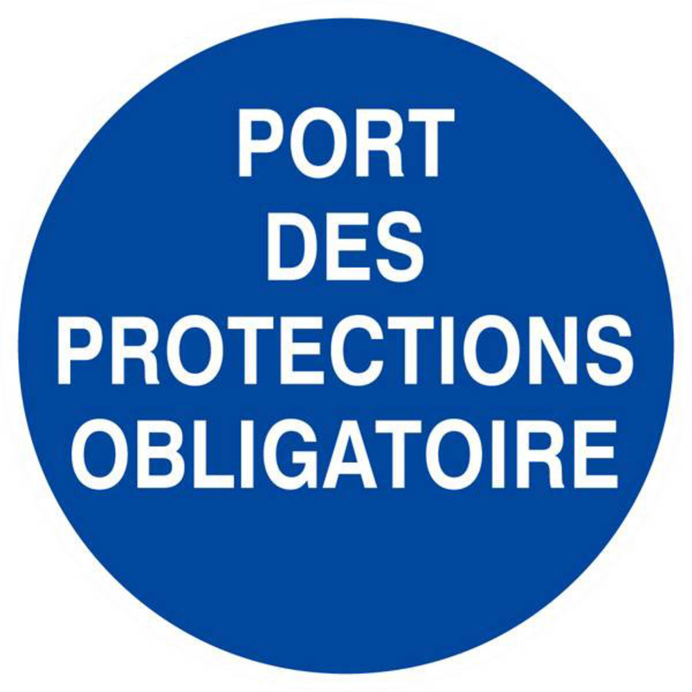 Panneau rigide PORT DES PROTECTIONS OBLIGATOIRE D.80mm TALIAPLAST - 624533