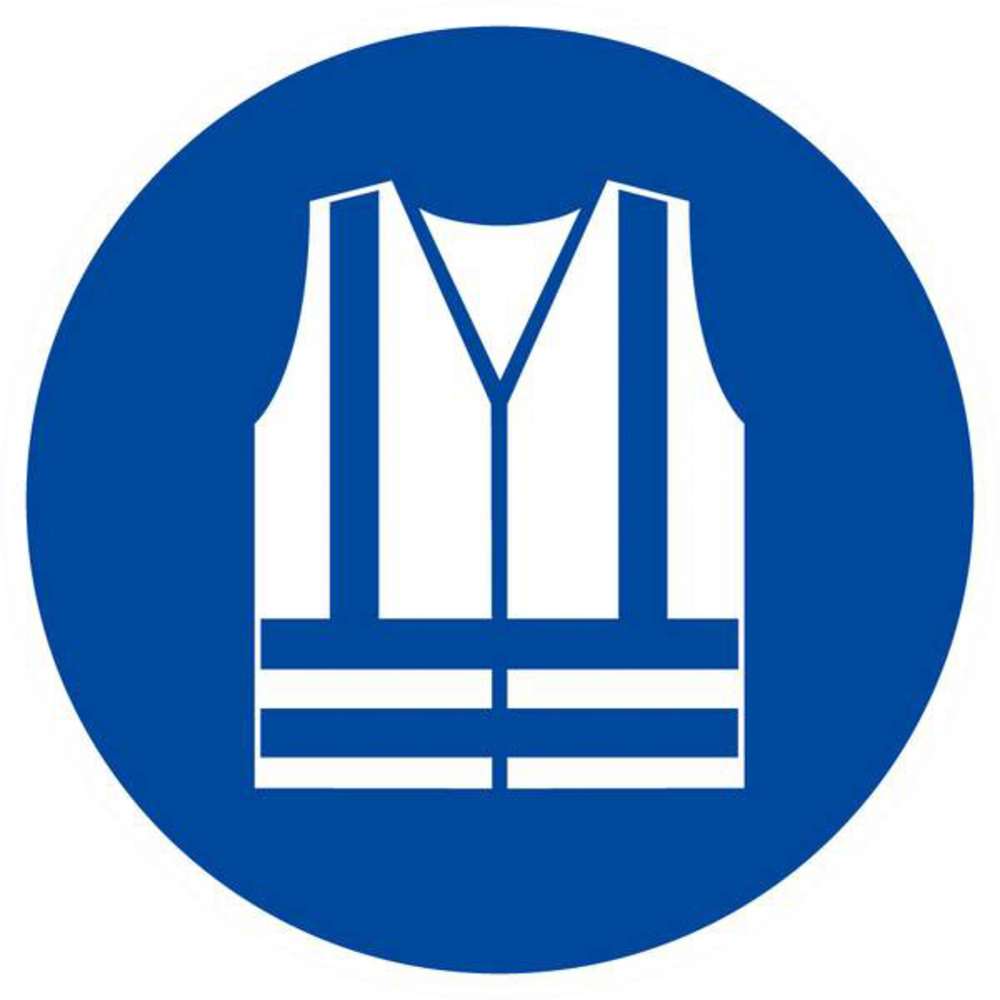 Panneau rigide GILET DE SECURITE HAUTE VISIBILITE OBLIGAT. D.80mm TALIAPLAST - 624540