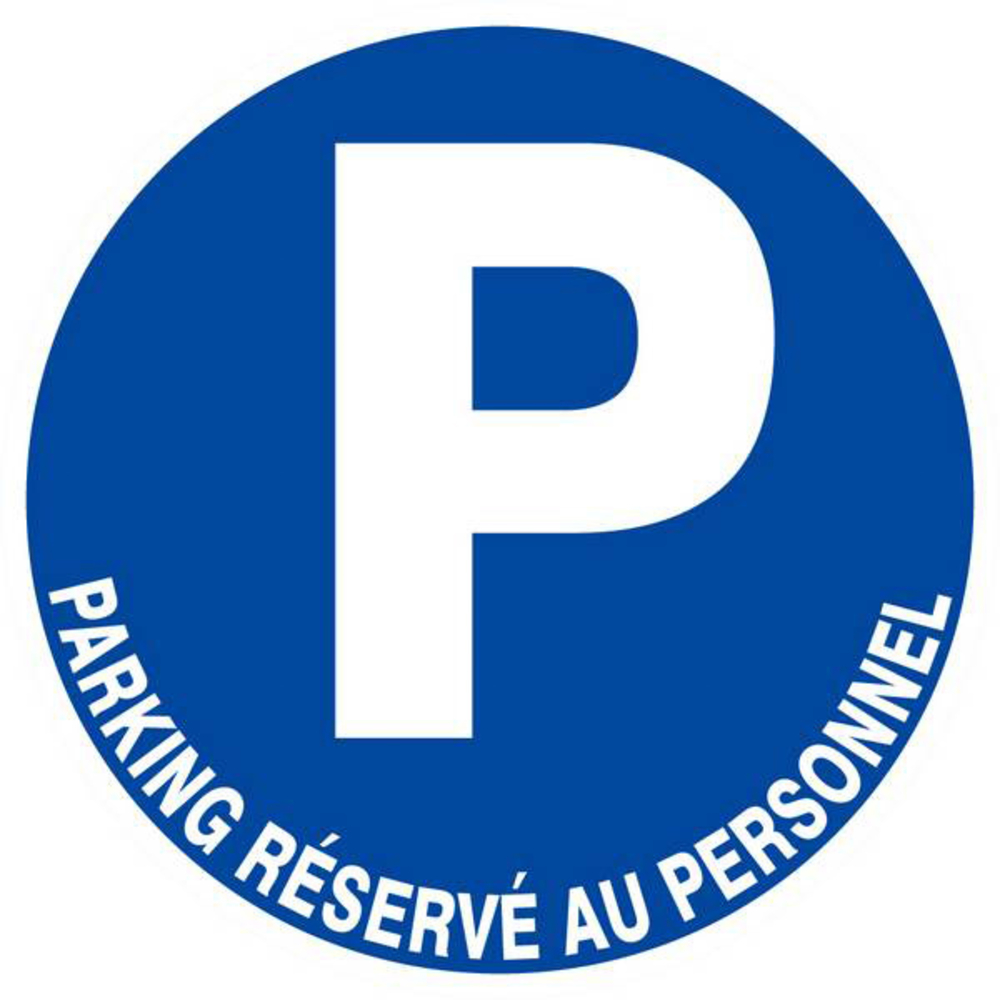 Panneau rigide PARKING RESERVE AU PERSONNEL D.80mm TALIAPLAST - 624577