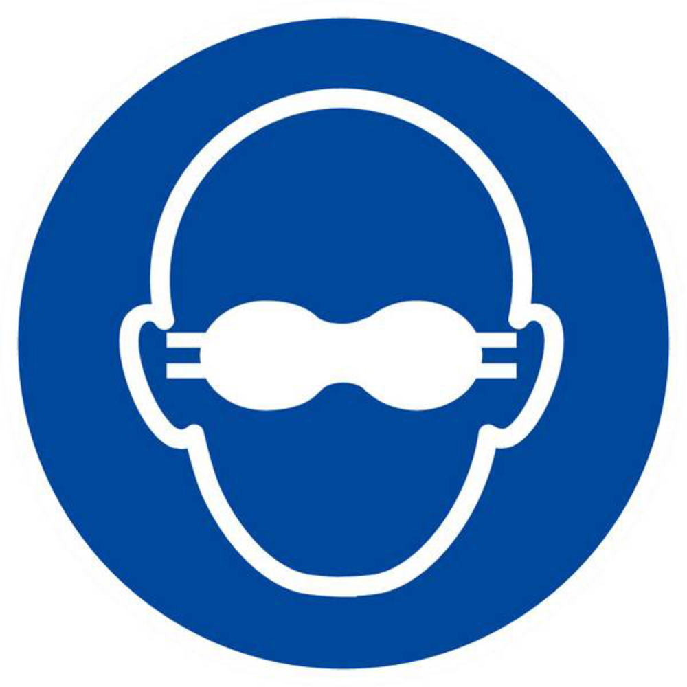 Panneau rigide LUNETTES DE PROTECTION OPAQUES OBLIGATOIRES D.80mm TALIAPLAST - 624591