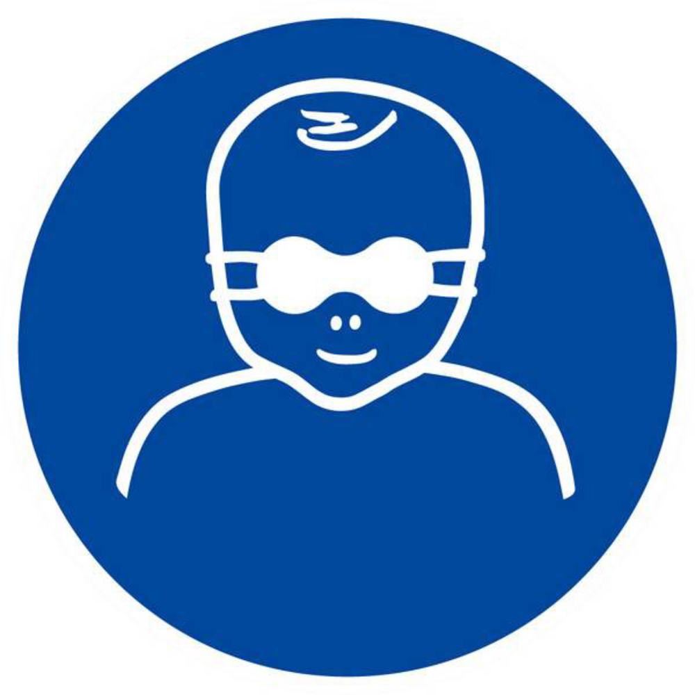 Panneau rigide PROTECTION OPAQUE DES YEUX OBLIGAT. P/ ENFANTS D.80mm TALIAPLAST - 624596
