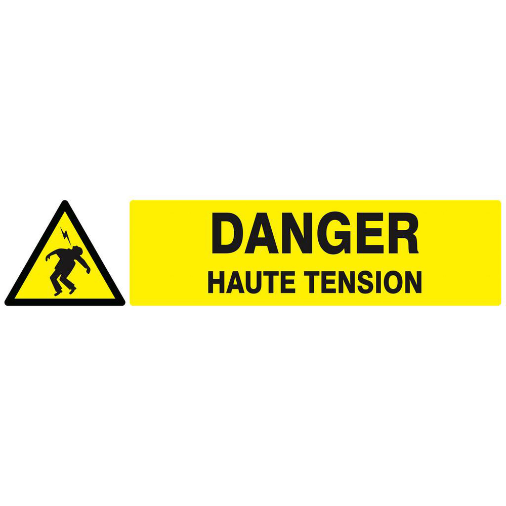 Panneau rigide DANGER HAUTE TENSION 330x75mm TALIAPLAST - 625302
