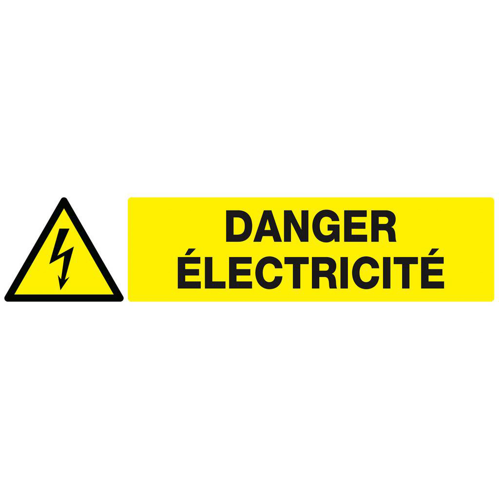 Panneau rigide DANGER, ELECTRICITE 330X75mm TALIAPLAST - 625305