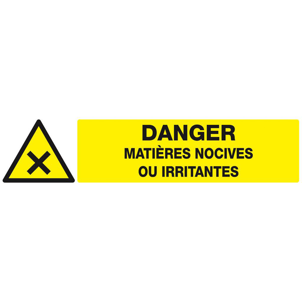 Panneau rigide DANGER MATIERES NOCIVES OU IRRITANTES 330x75mm TALIAPLAST - 625306