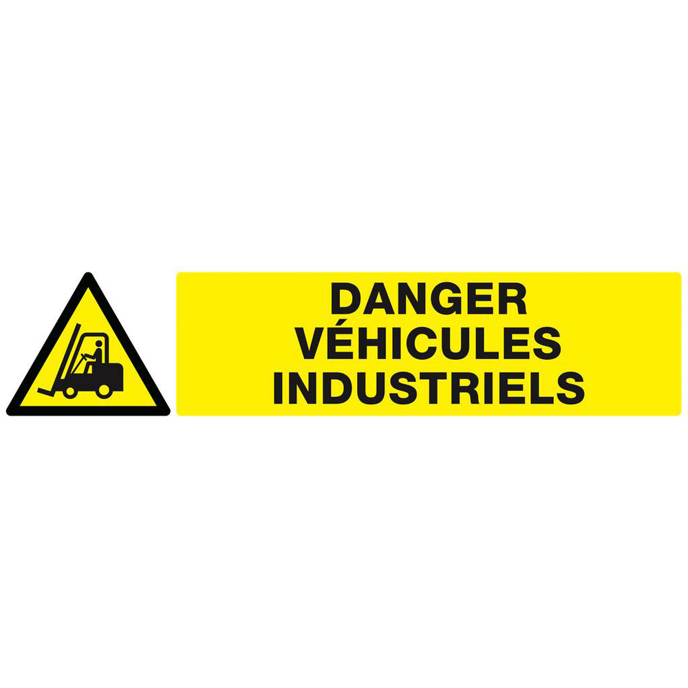 Panneau rigide DANGER VEHICULES INDUSTRIELS 330x75mm TALIAPLAST - 625310