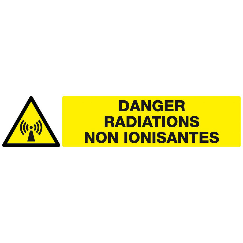 Panneau rigide DANGER, RADIATIONS NON IONISANTES 330X75mm TALIAPLAST - 625315