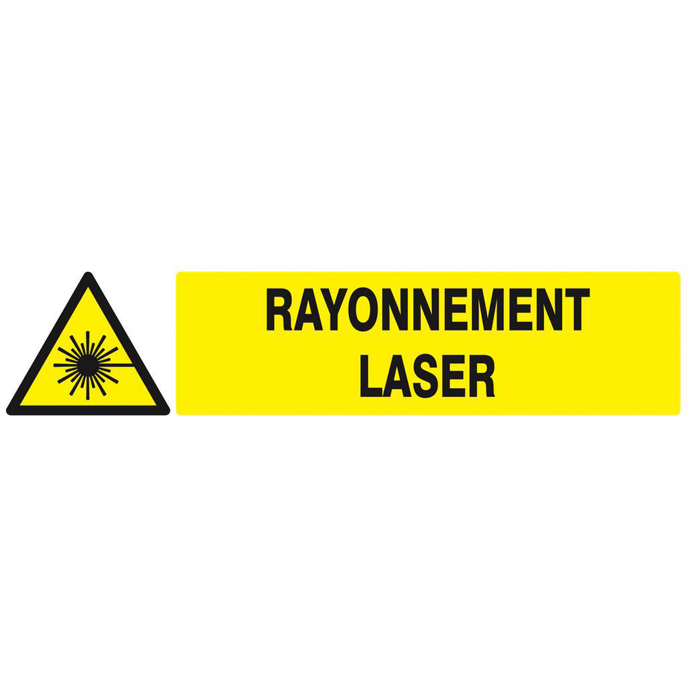 Panneau rigide DANGER, RAYONNEMENT LASER 330x75mm TALIAPLAST - 625316