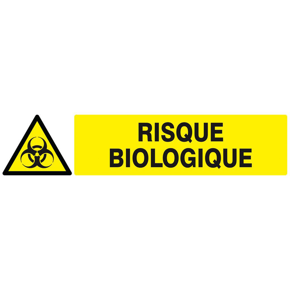 Panneau rigide DANGER, RISQUE BIOLOGIQUE 330x75mm TALIAPLAST - 625317