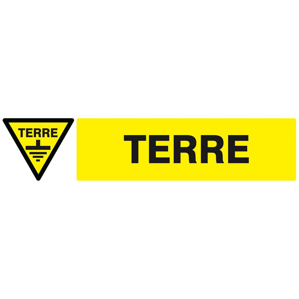 Panneau rigide DANGER TERRE 330x75mm TALIAPLAST - 625318