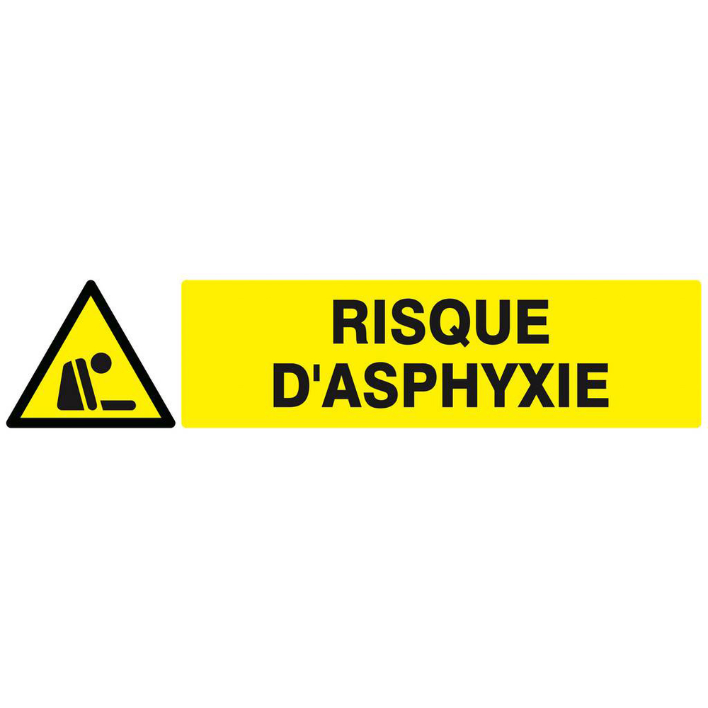 Panneau rigide DANGER RISQUE D' ASPHYXIE 330X75MM TALIAPLAST - 625329