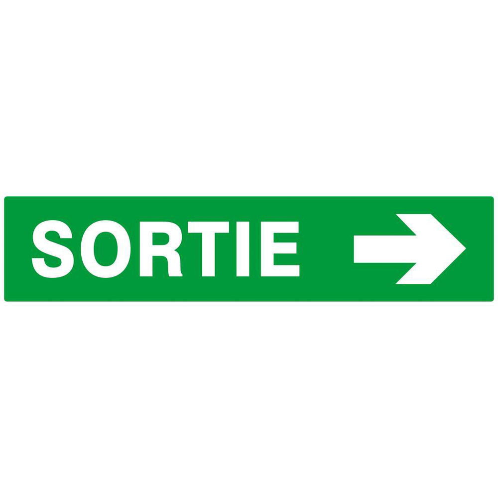 PANNEAU SORTIE FLECHE A DROITE 330X75MM TALIAPLAST - 625417