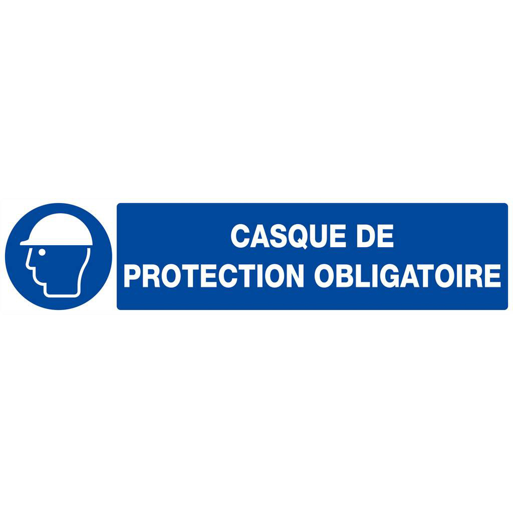 PANNEAU CASQUE DE PROTECTION OBLIGATOIRE 330X75MM TALIAPLAST - 625503
