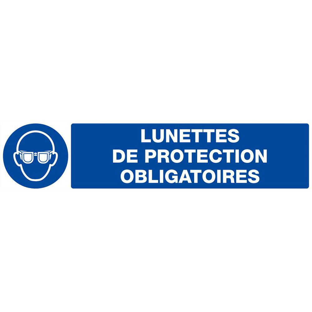 PANNEAU LUNETTES DE PROTECTION OBLIGATOIRES 330X75MM TALIAPLAST - 625507