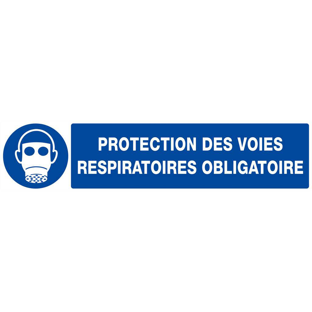 PANNEAU PROTECTION DES VOIES RESPIRATOIRES OBLIGAT. 330X75MM TALIAPLAST - 625510
