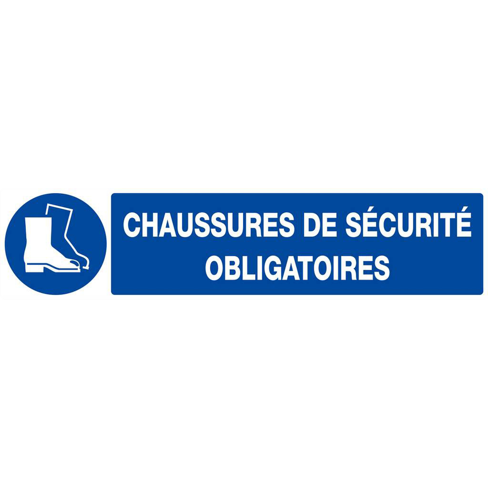 PANNEAU CHAUSSURES DE SECURITE OBLIGATOIRES 330X75MM TALIAPLAST - 625518