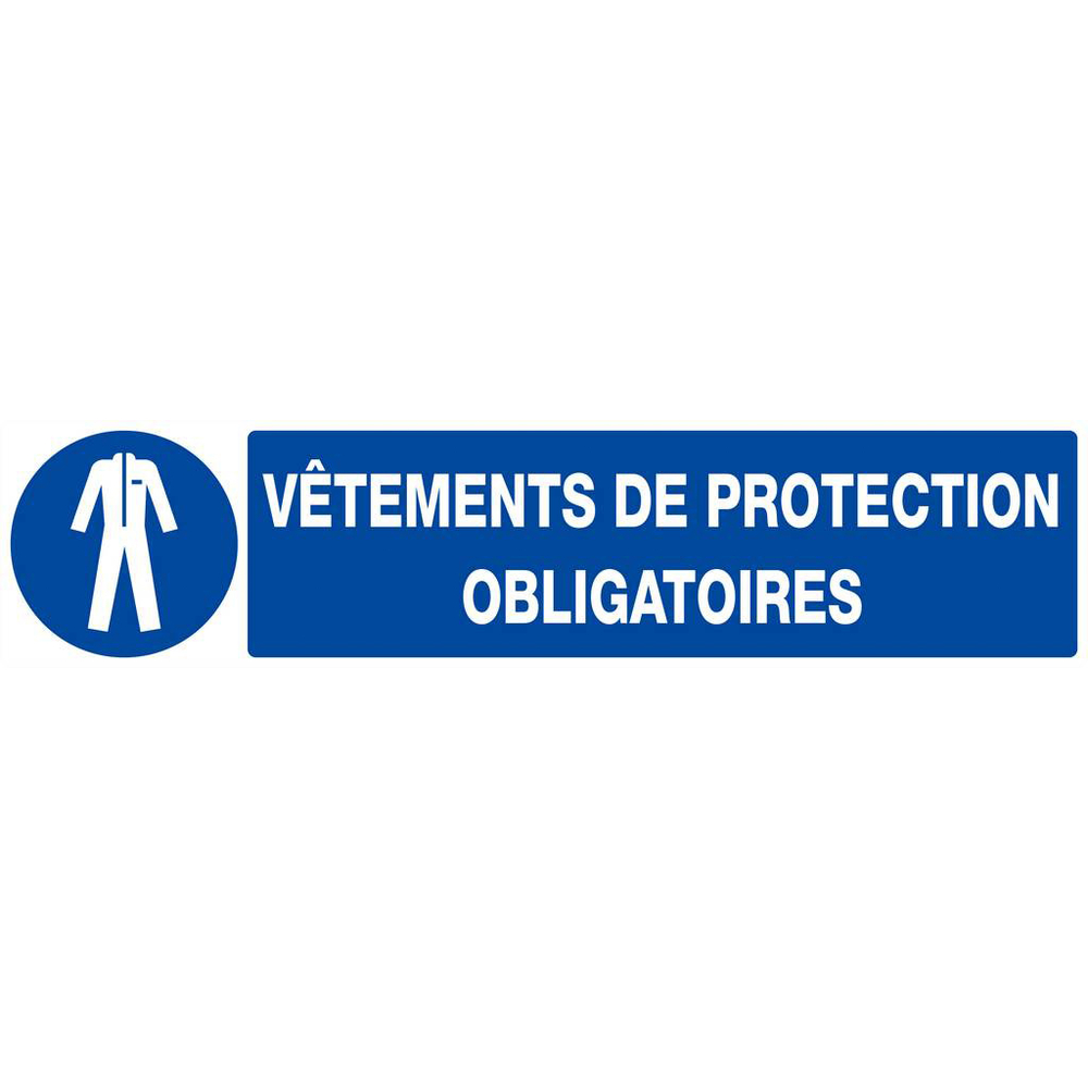 PANNEAU VETEMENTS DE PROTECTION OBLIGATOIRES 330X75MM TALIAPLAST - 625519