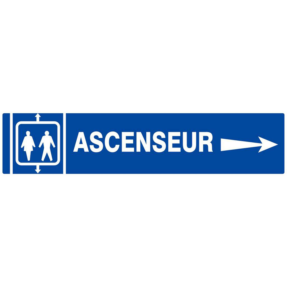 Panneau rigide ASCENSEUR FLECHE A DROITE 330X75MM TALIAPLAST - 625603
