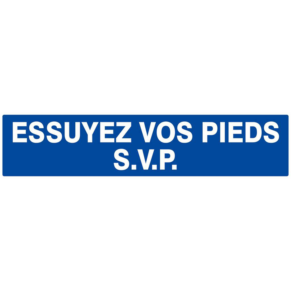 Panneau rigide ESSUYEZ VOS PIEDS S.V.P 330X75MM TALIAPLAST - 625617