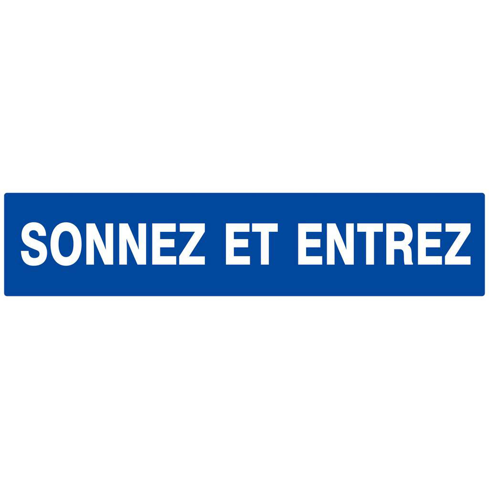Panneau rigide SONNEZ ET ENTREZ 330X75MM TALIAPLAST - 625631