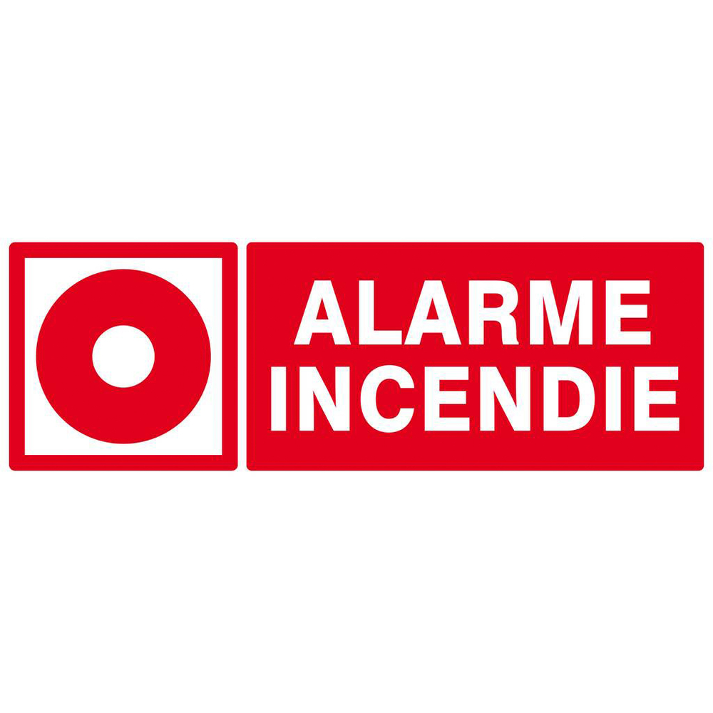 PANNEAU ALARME INCENDIE 330X120MM TALIAPLAST - 626106