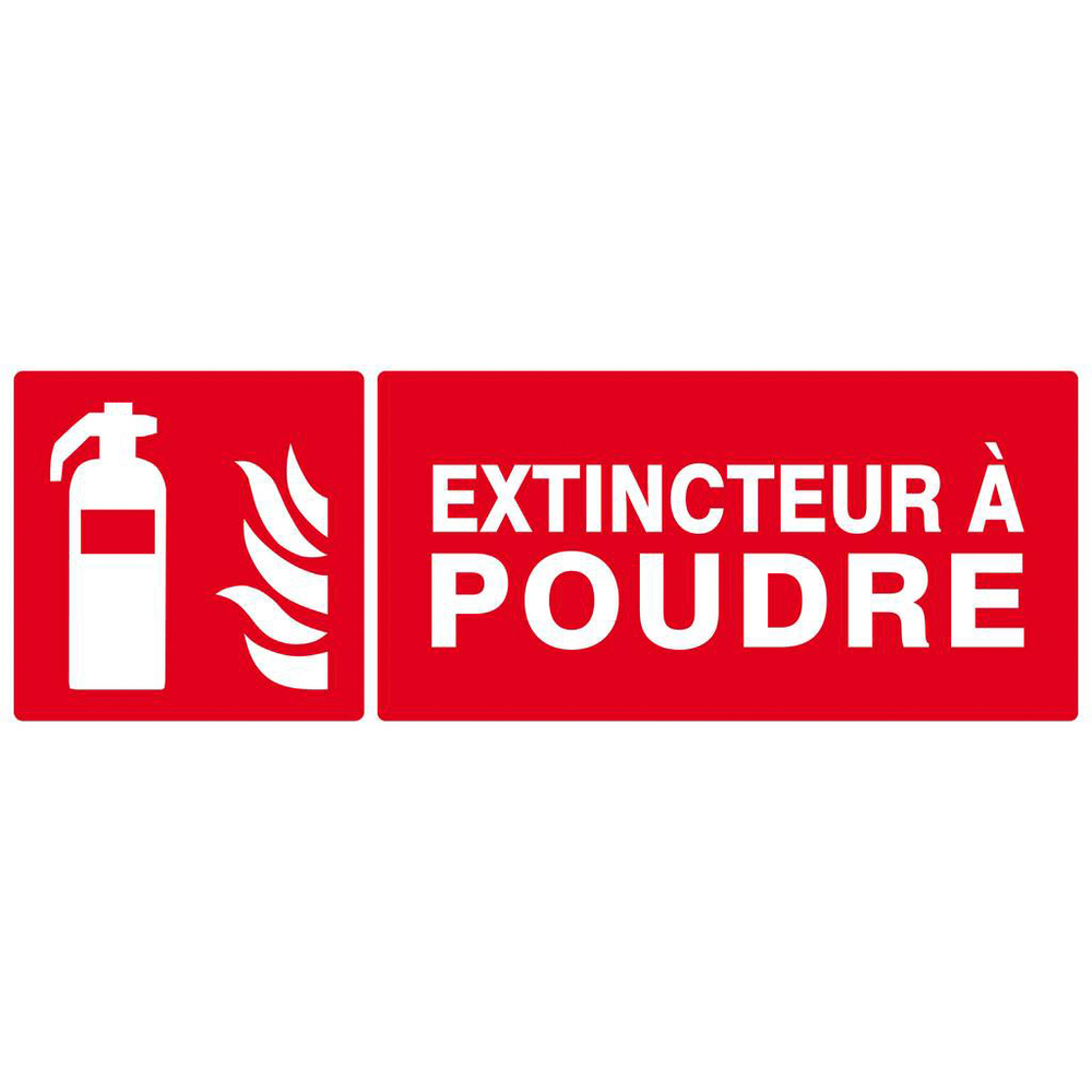 PANNEAU EXTINCTEUR A POUDRE 330X120MM TALIAPLAST - 626109