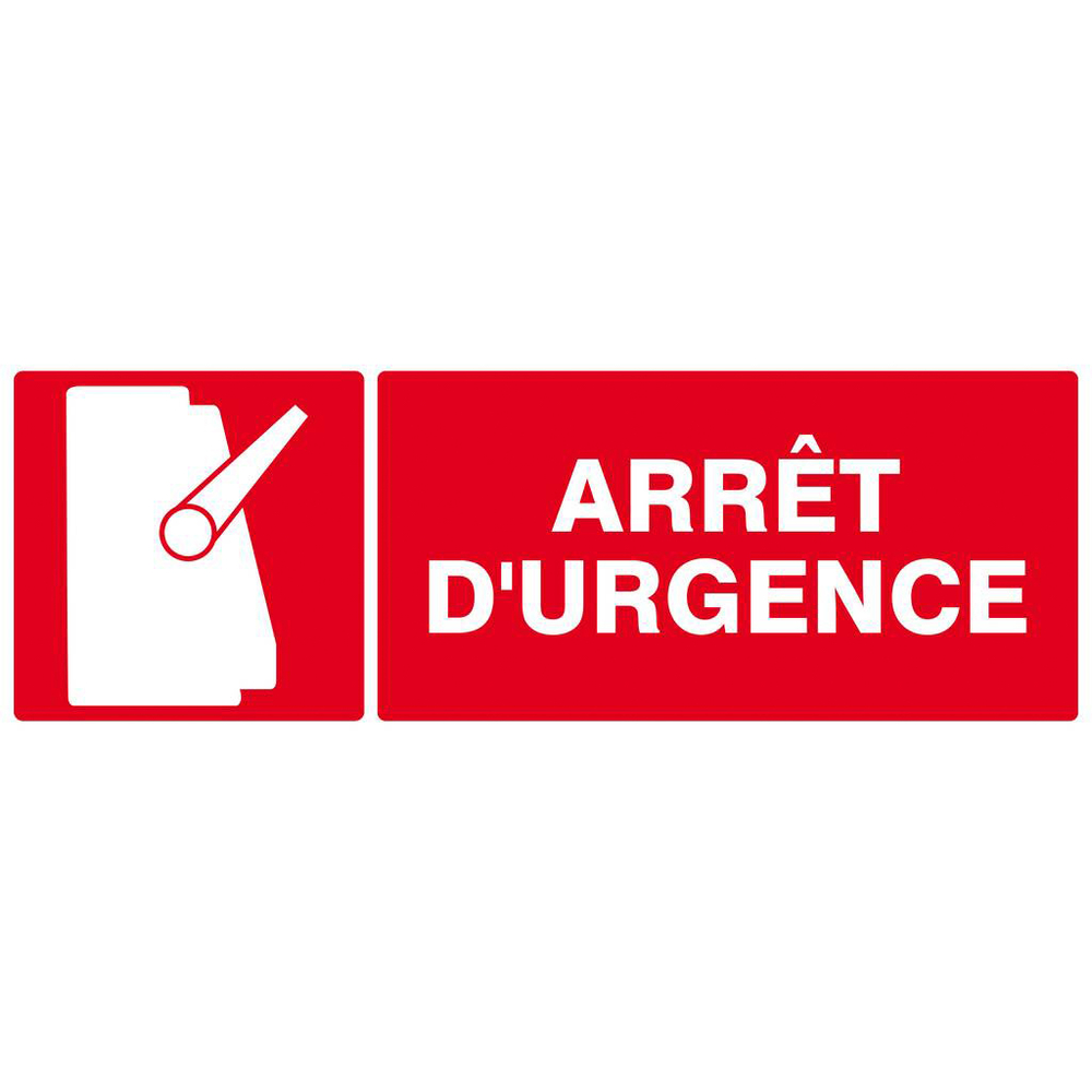 PANNEAU ARRET D'URGENCE 330X120MM TALIAPLAST - 626110