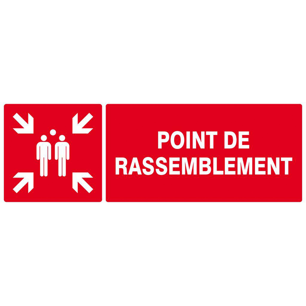 PANNEAU POINT DE RASSEMBLEMENT (INCENDIE) 330X120MM TALIAPLAST - 626111