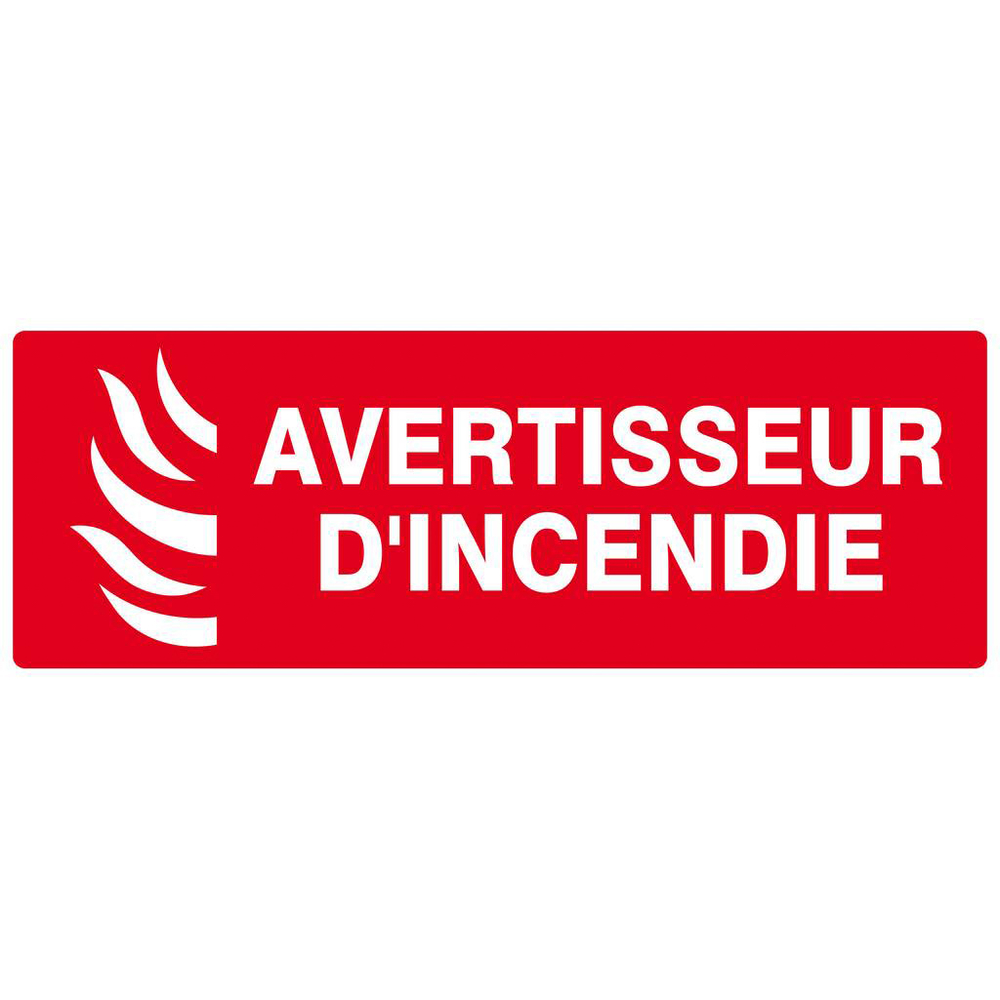 PANNEAU AVERTISSEUR D'INCENDIE 330X120MM TALIAPLAST - 626115