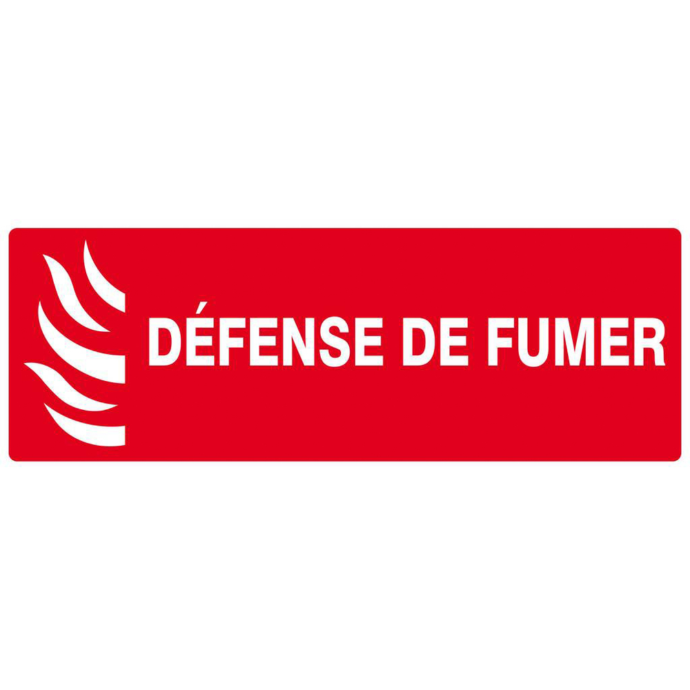 PANNEAU DEFENSE DE FUMER (INCENDIE) 330X120MM TALIAPLAST - 626118