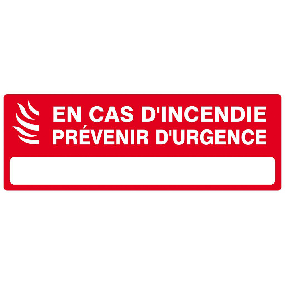 PANNEAU EN CAS D'ACCIDENT PREVENIR D'URGENCE 330X120MM TALIAPLAST - 626122