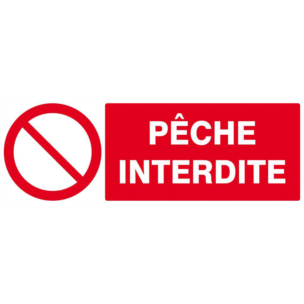 Panneau rigide PECHE INTERDITE 330X120MM TALIAPLAST - 626215