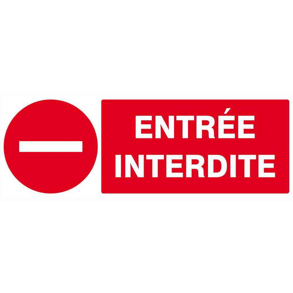 Panneau rigide ENTREE INTERDITE 330X120MM TALIAPLAST - 626225