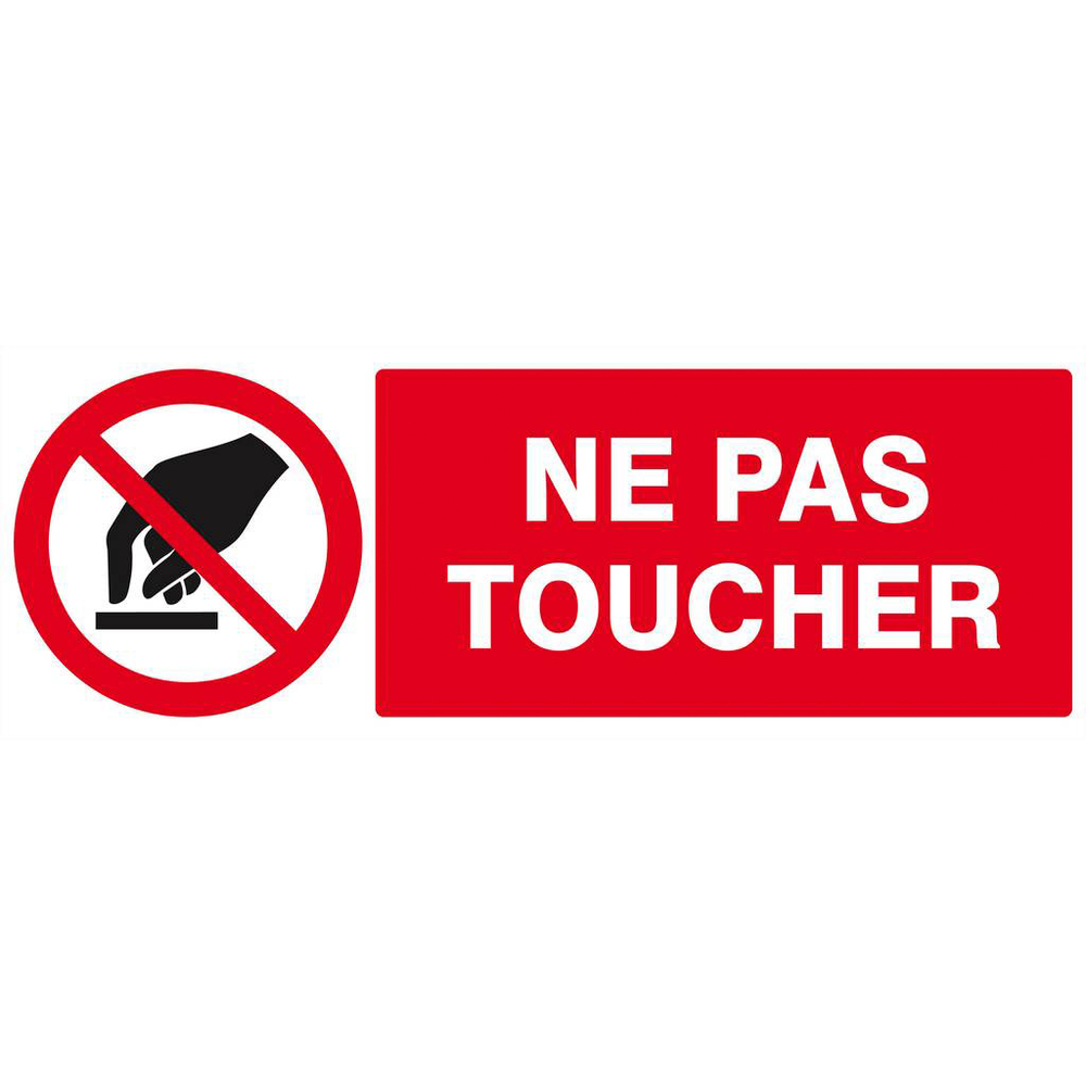 Panneau rigide INTERDICTION DE TOUCHER 330X120MM TALIAPLAST - 626234