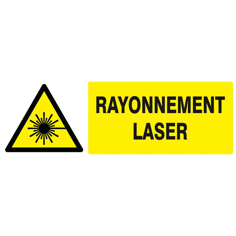 Panneau rigide DANGER, RAYONNEMENT LASER 330X120MM TALIAPLAST - 626316