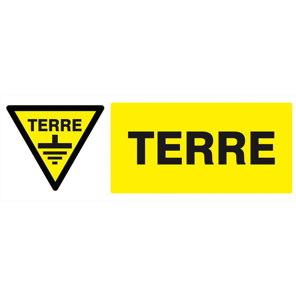 Panneau rigide DANGER TERRE 330X120MM TALIAPLAST - 626318