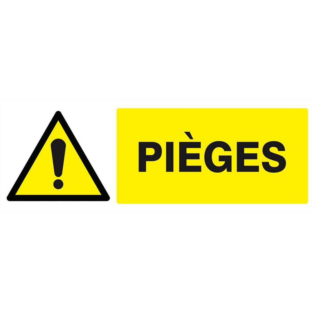 Panneau rigide DANGER PIEGES 330X120MM TALIAPLAST - 626321