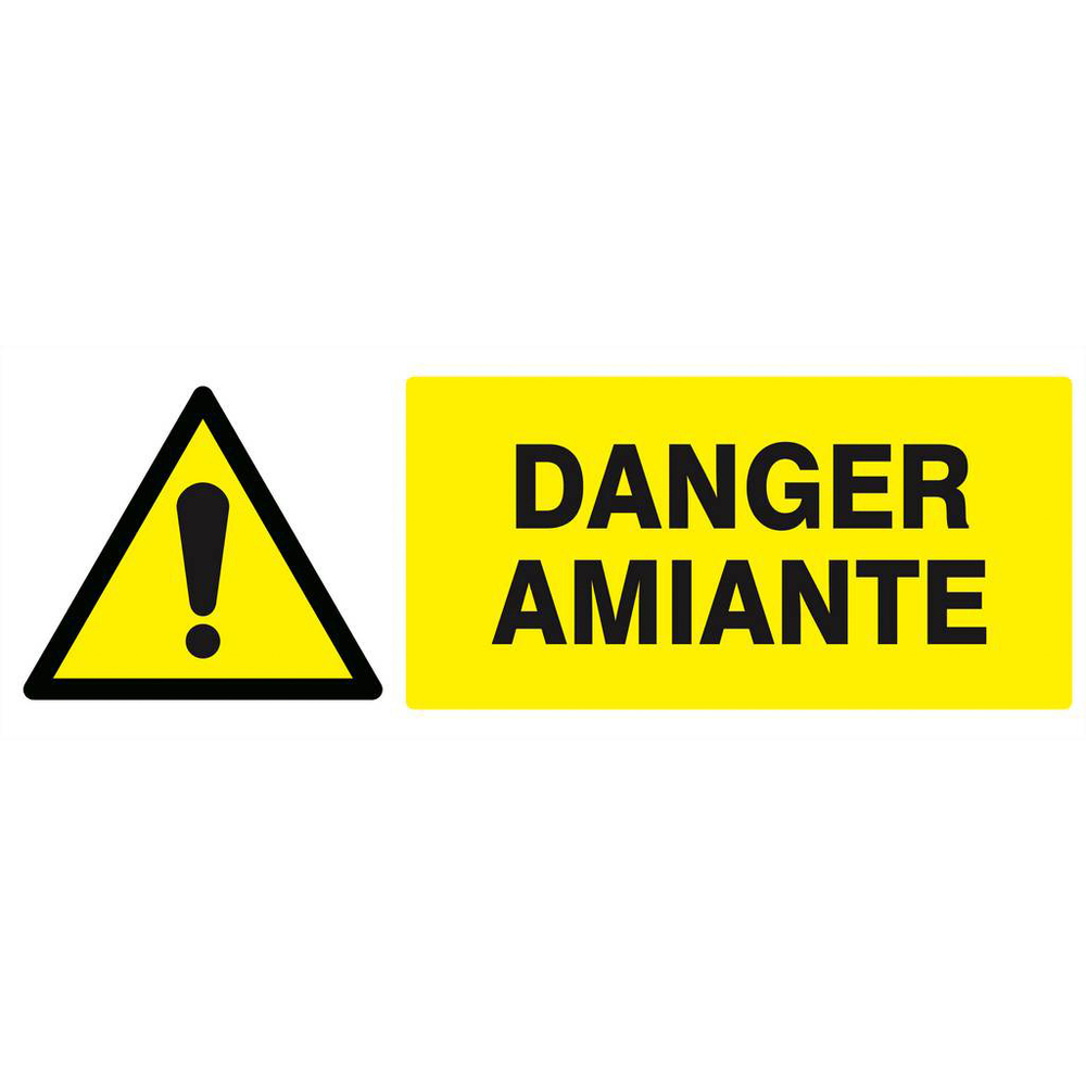 PANNEAU DANGER AMIANTE 330X120MM TALIAPLAST - 626323