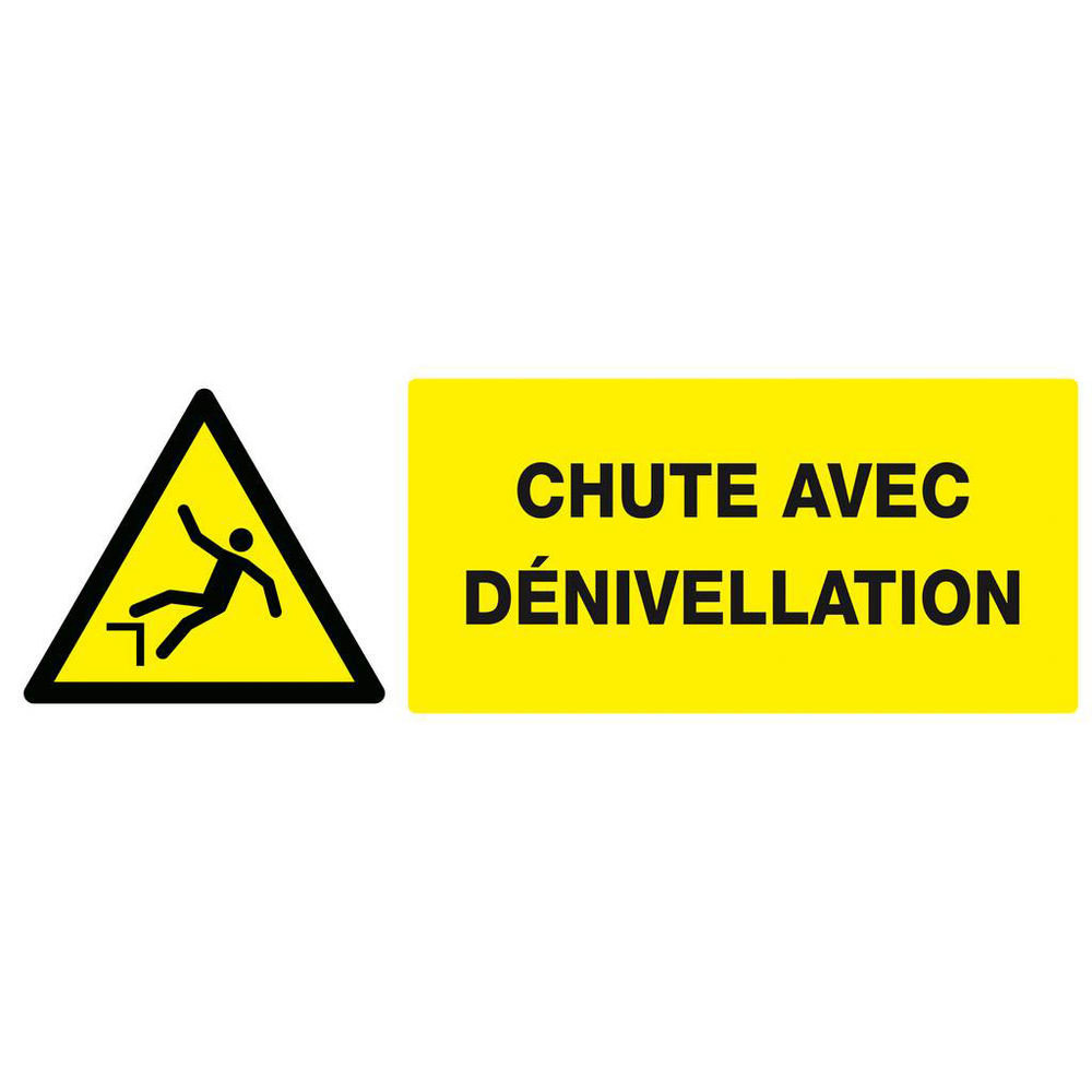 Panneau rigide DANGER, CHUTE AVEC DENIVELLATION 330X120MM TALIAPLAST - 626327