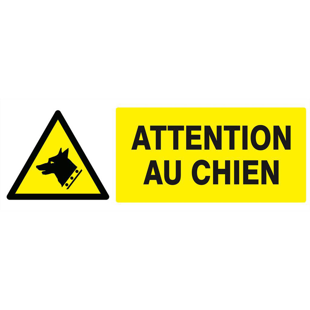Panneau rigide DANGER, CHIEN DE GARDE 330X120MM TALIAPLAST - 626330