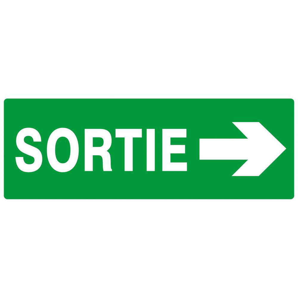 PANNEAU SORTIE FLECHE A DROITE 330X120MM TALIAPLAST - 626401