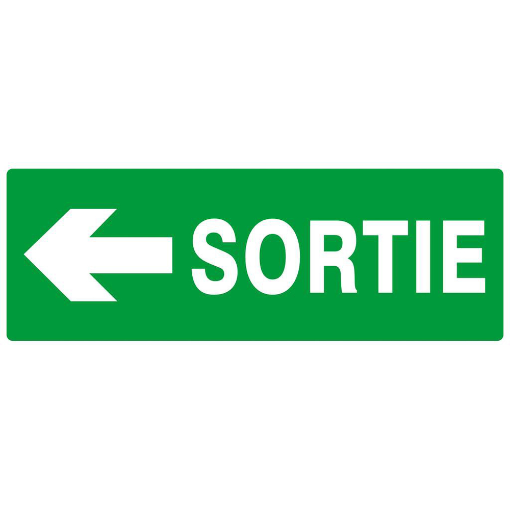PANNEAU SORTIE FLECHE A GAUCHE 330X120MM TALIAPLAST - 626416