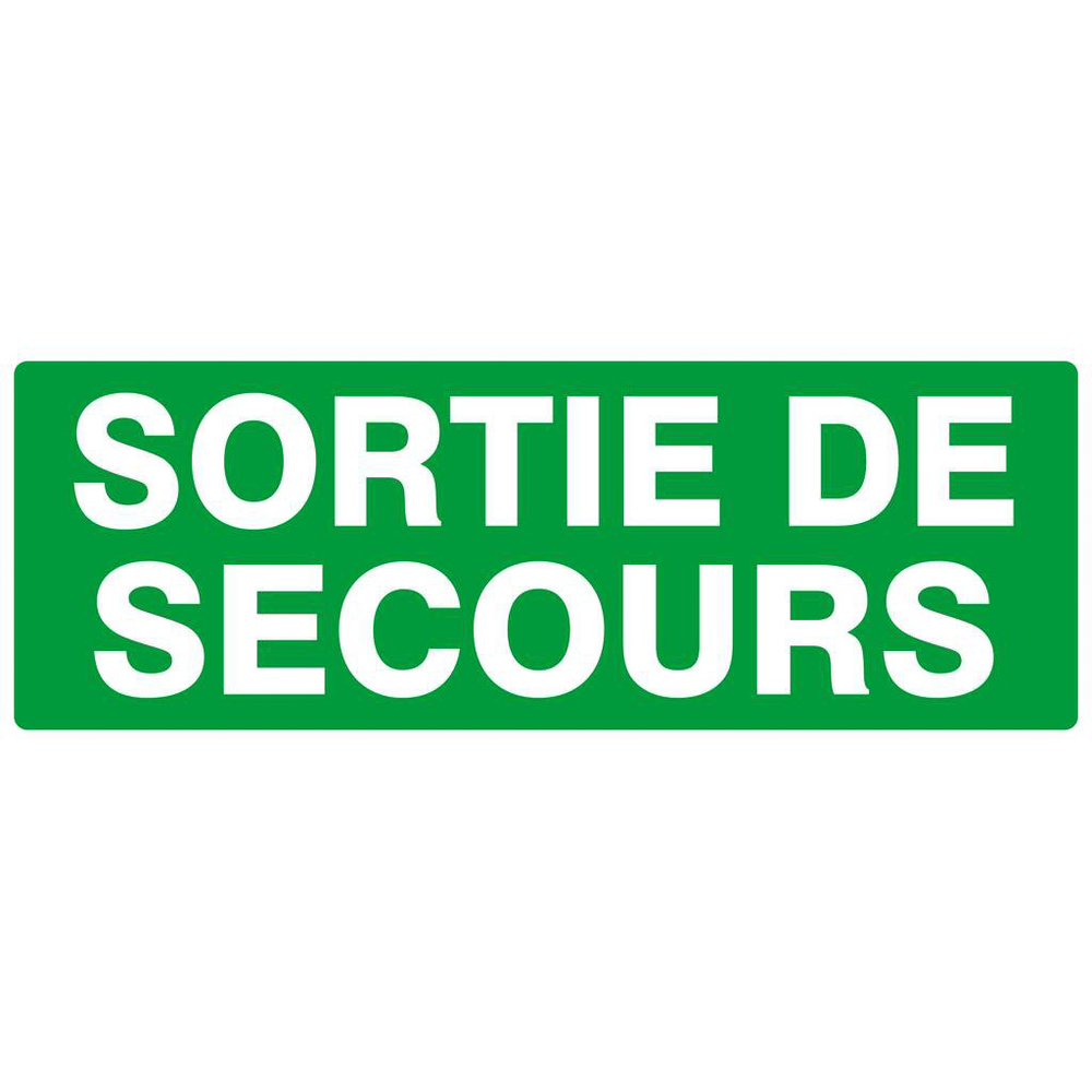 PANNEAU SORTIE DE SECOURS 330X120MM TALIAPLAST - 626417