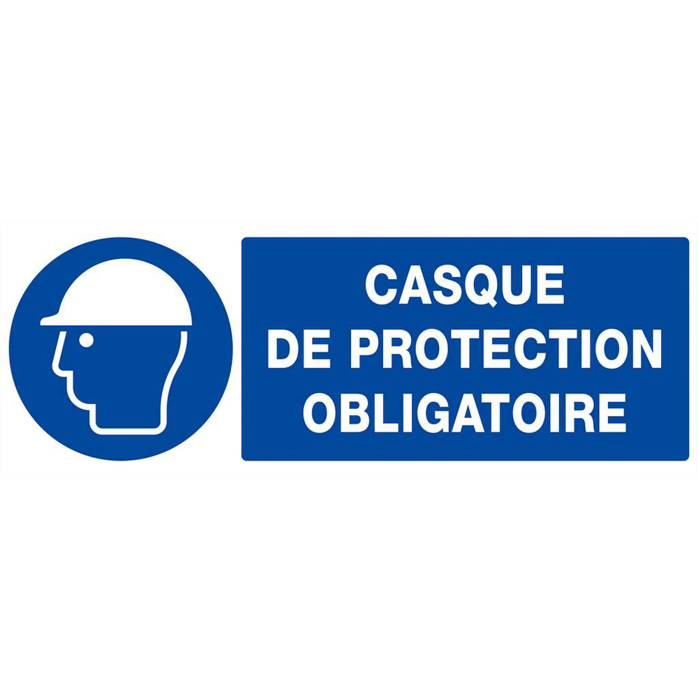 PANNEAU CASQUE DE PROTECTION OBLIGATOIRE 330X120MM TALIAPLAST - 626503