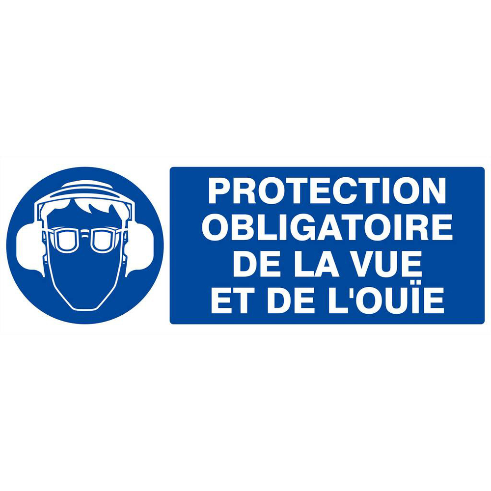 PANNEAU PROTECTION OBLIGATOIRE VUE/OUIE 330X120MM TALIAPLAST - 626508